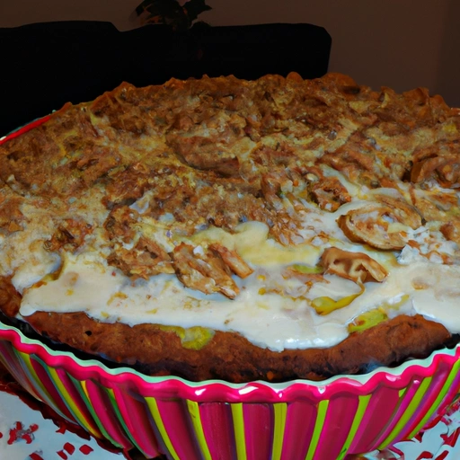 Albanian Walnut Cake with Lemon Glaze