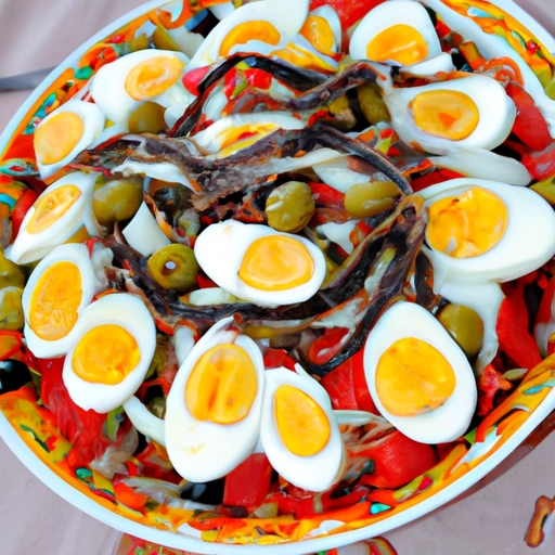 Algerian Salad with Anchovies and Eggs