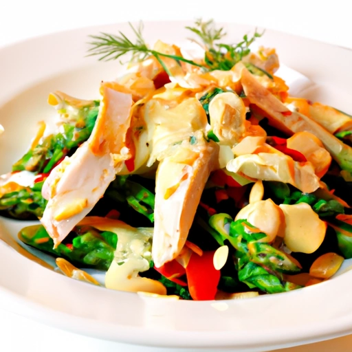 Almond Chicken Salad with Asparagus