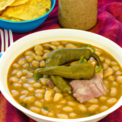Anasazi and Pinto Beans with Hominy and Green Chiles