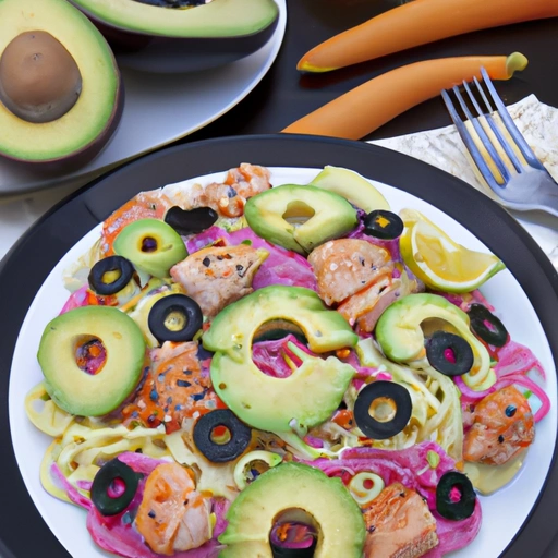 Angel Hair Pasta with Avocado and Salmon