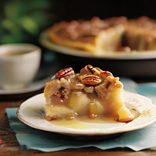 Apple Pie Cake with Rum Butter Sauce