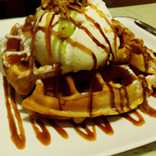 Apple Waffle Sundae