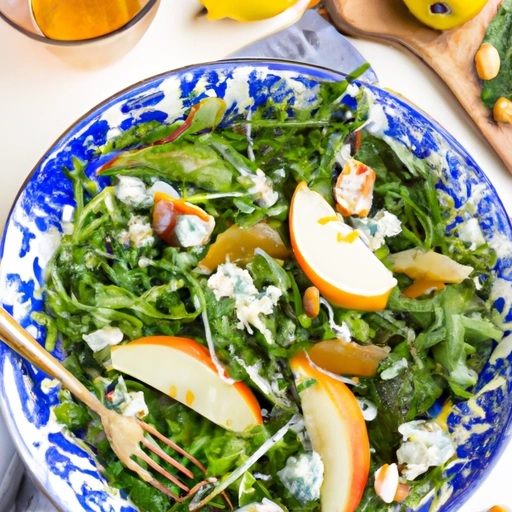 Arugula Salad with Blue Cheese, Pears and Apricot Vinaigrette