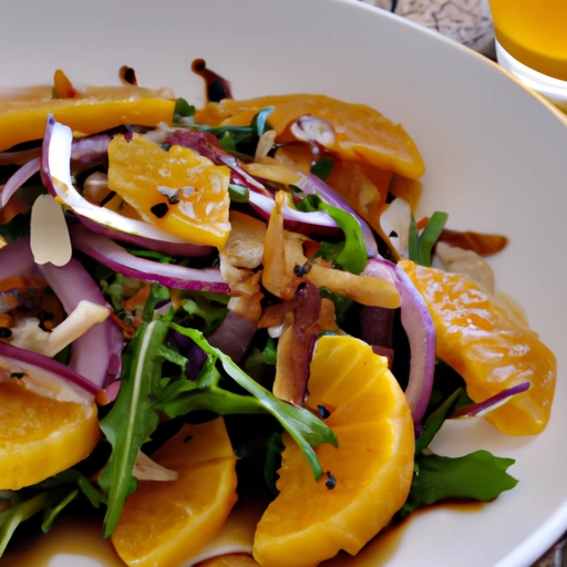 Arugula Salad with Roasted Shallot-Orange Vinaigrette