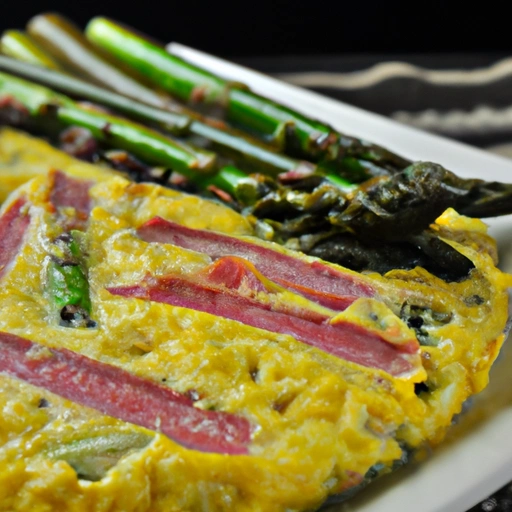 Asparagus, Canadian Bacon and Cheese Frittata