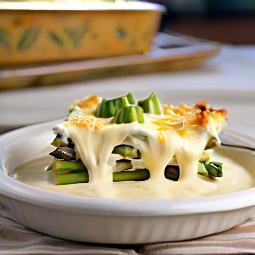 Asparagus Casserole with White Sauce