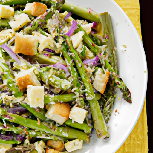 Asparagus Salad with Croutons