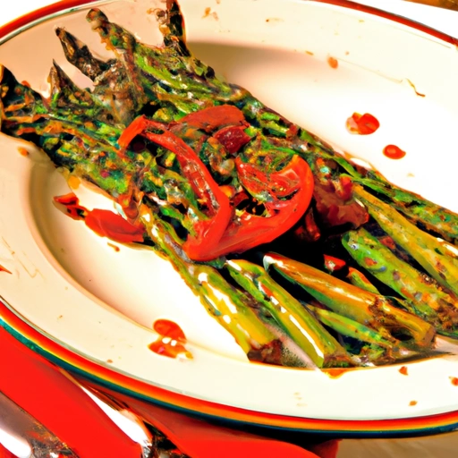 Asparagus with Roasted Red Peppers