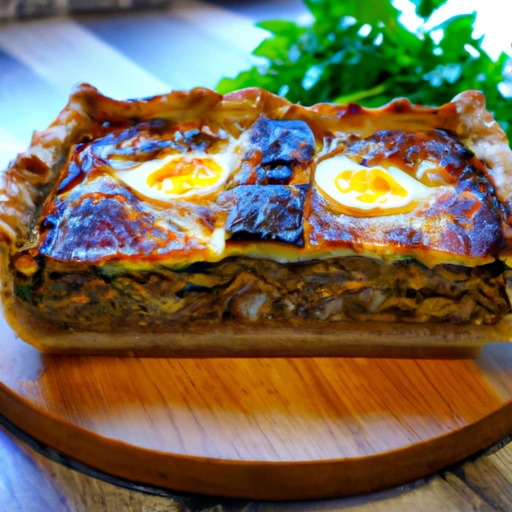 Aubergine and Meat Pie