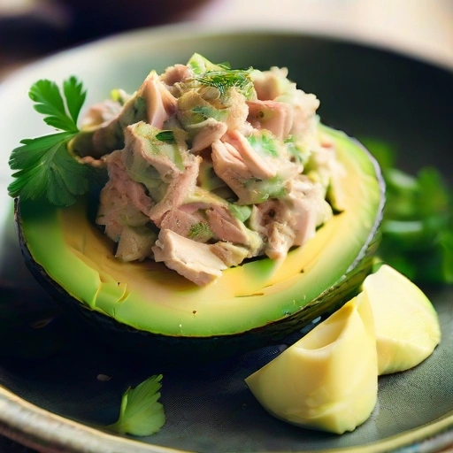Wypełnienie sałatki z awokado i tuńczyka