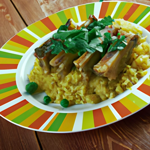 Baby Pork Ribs With Yellow Rice