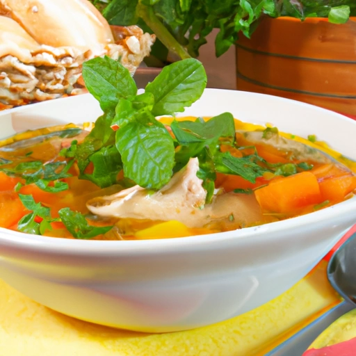 Bahamian Sour Chicken-Vegetable Soup