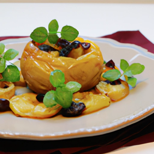Baked Apples and Chestnut Purée
