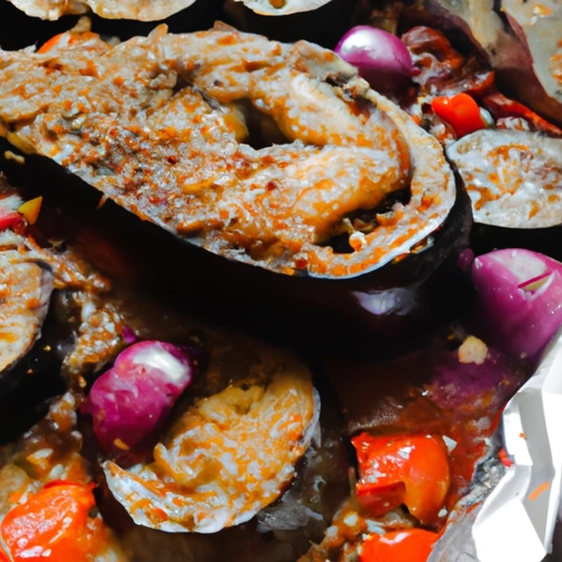 Baked Fish and Eggplant