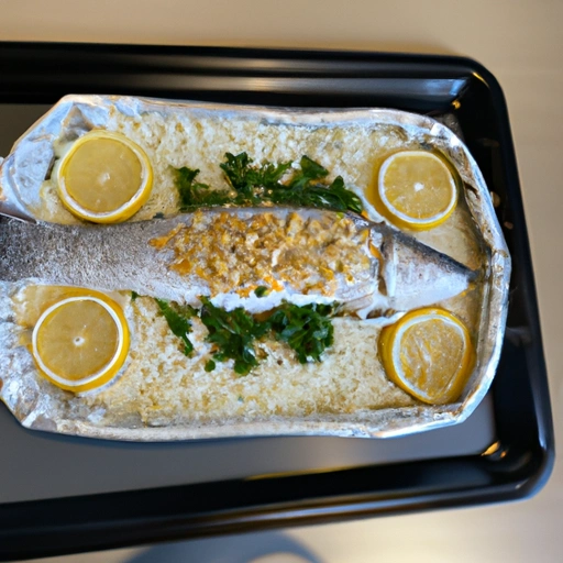 Baked Fish with Lemon Rice Stuffing