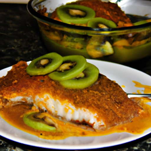 Baked Gingersnap-crusted Chilean Bass with Kiwi Lime Sauce