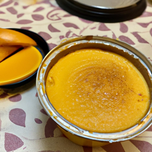 Pieczone mango na kremie