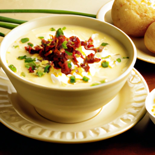 Baked Potato Soup with Cheddar and Bacon