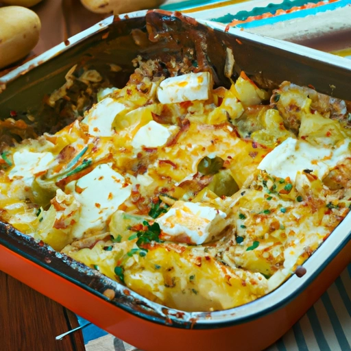 Baked Quinoa Casserole with Peruvian Potatoes and Cheese