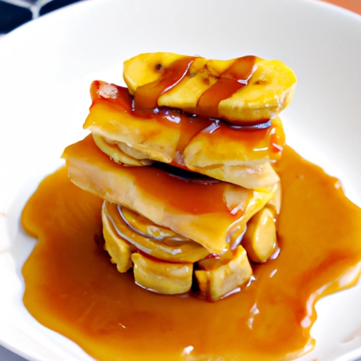 Banana Napoleons with Caramel Sauce and Puff Pastry
