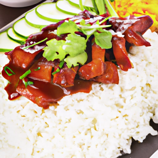 Barbecued Pork with Rice