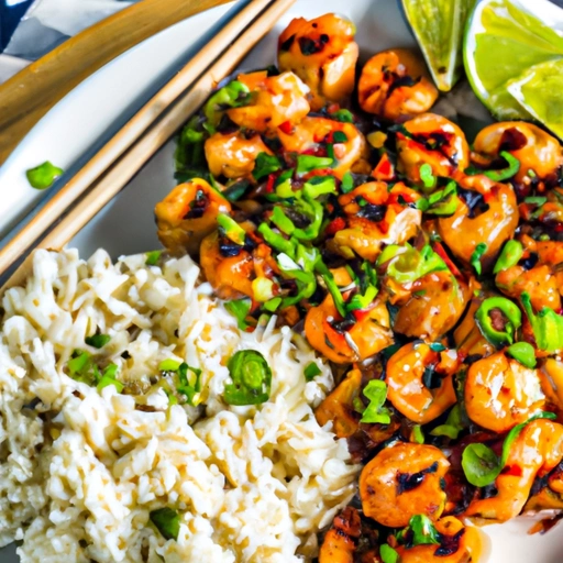 Barbecued Shrimp with Spicy Rice