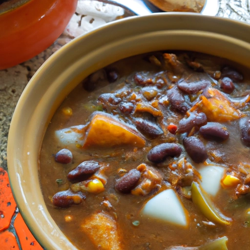 Bean Soup with Cornmeal Dumplings in the Crockpot