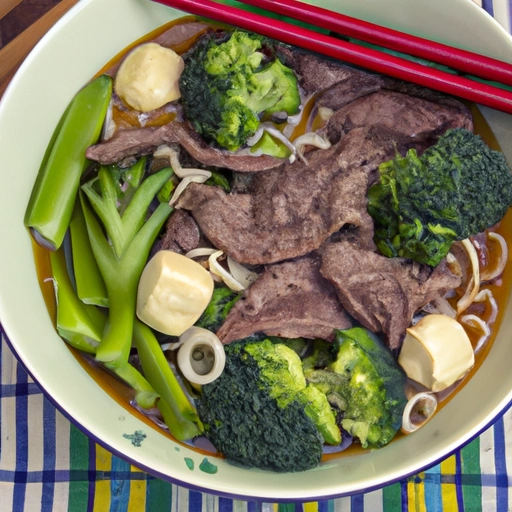 Beef and Broccoli Noodle Soup