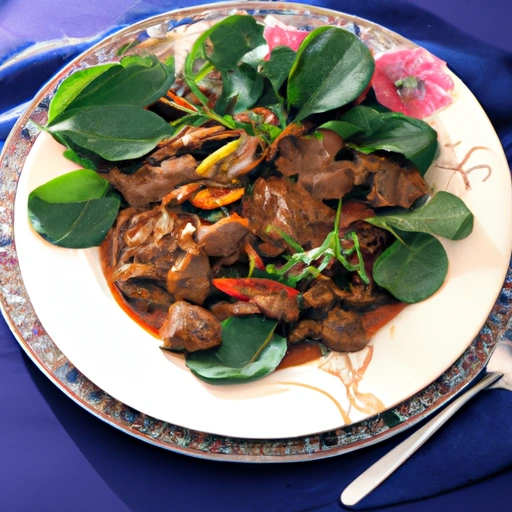 Beef and Greens in Peanut Sauce