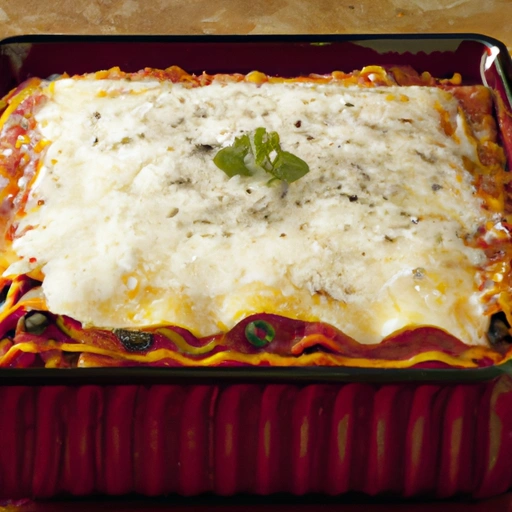 Lasagna z czarnymi fasolami