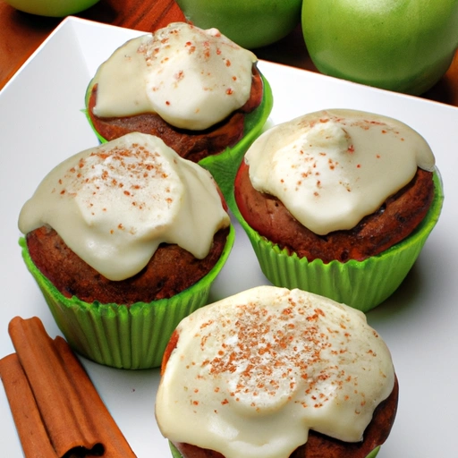 Black-bottom Apple Cupcakes with Cinnamon