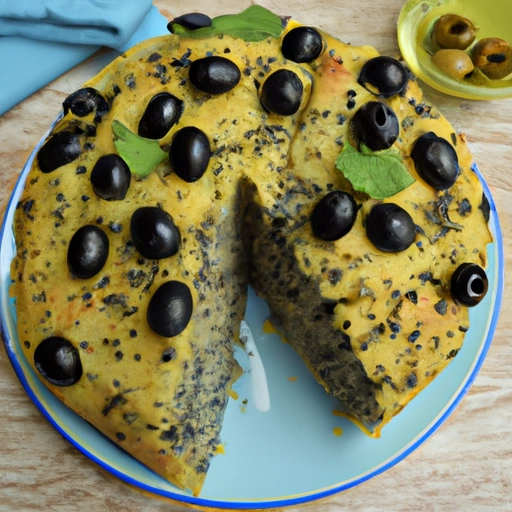 Ciasto z czarnymi oliwkami