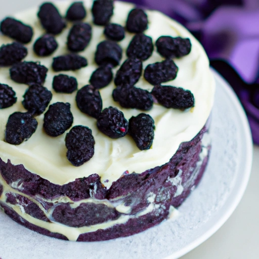 Blackberry Velvet Cake with Cream Cheese Frosting