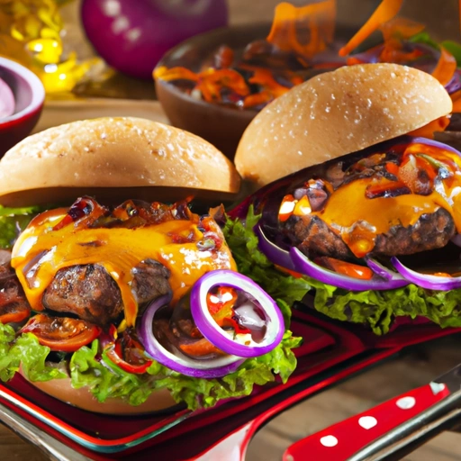 Blazing Bronco Burgers with Smoking Chipotle Honey Sauce