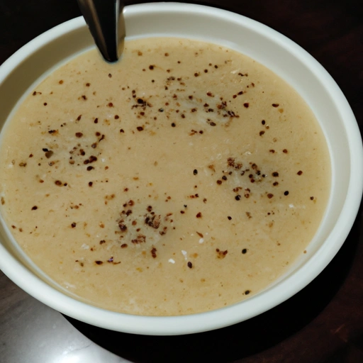 Zblendowana zupa cebulowa i sojowa