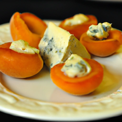 Blue Cheese-stuffed Fresh Apricots