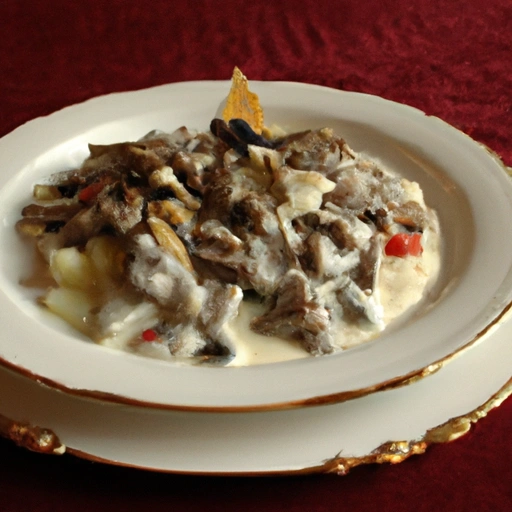 Boiled Beef with Sour Cream and Horseradish