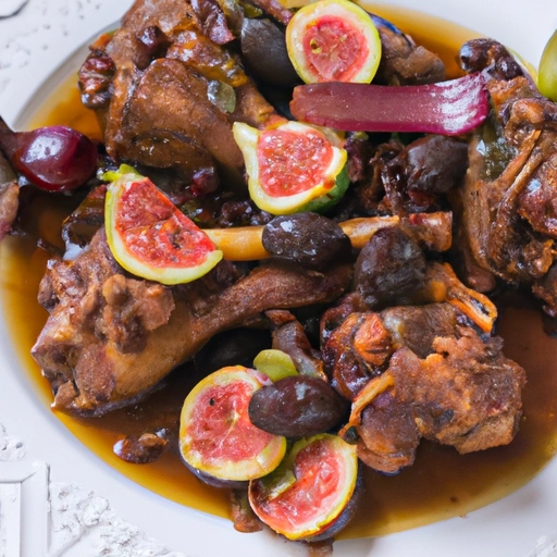Braised Lamb Shanks in Merlot with Figs