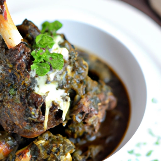 Braised Lamb Shanks with Sour Cream and Capers