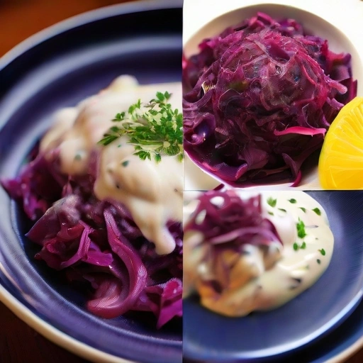 Braised Red Cabbage with Sour Cream Sauce
