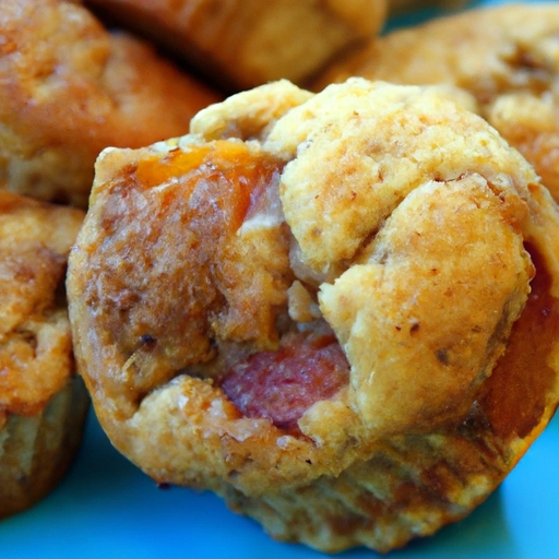 Muffiny z otrębami i brzoskwiniami