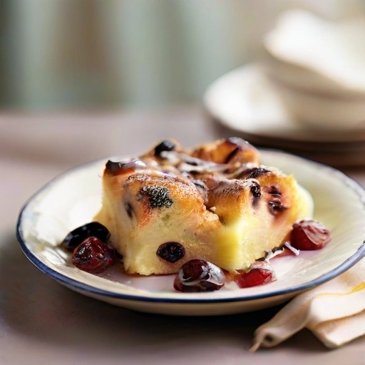 Bread Pudding with Dried Cherries