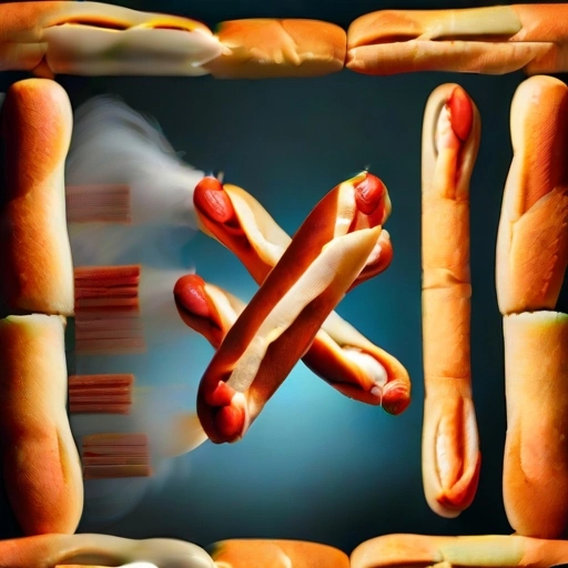 Paluszki chlebowe nadziewane hot dogami