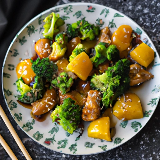 Broccoli and Water Chestnuts in Citrus-Ginger Sauce