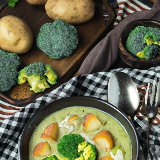 Zupa z brokułów i ziemniaków