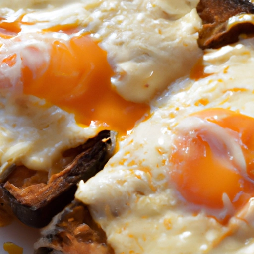Broiled Toast with Eggs and Cheese