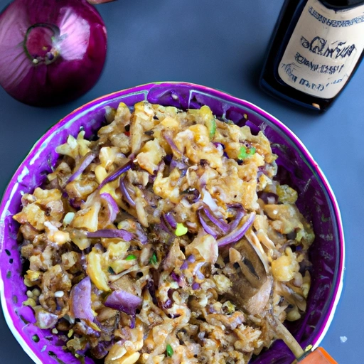 Bulgur with Cabbage and Three Onions