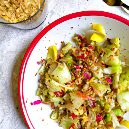 Cabbage Stir-fry with Popped Amaranth