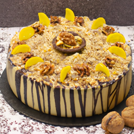 Cake with Walnuts and Chocolate